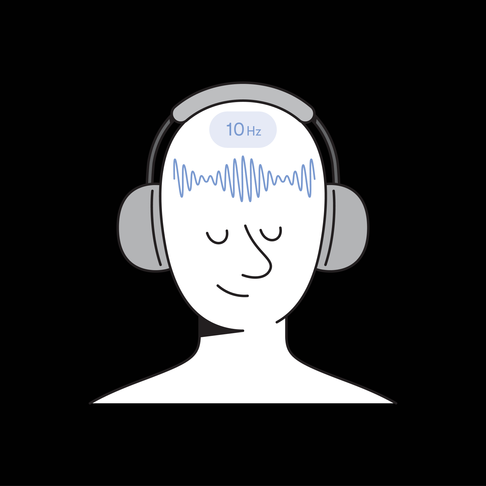Scientific research visualization of different sound frequencies