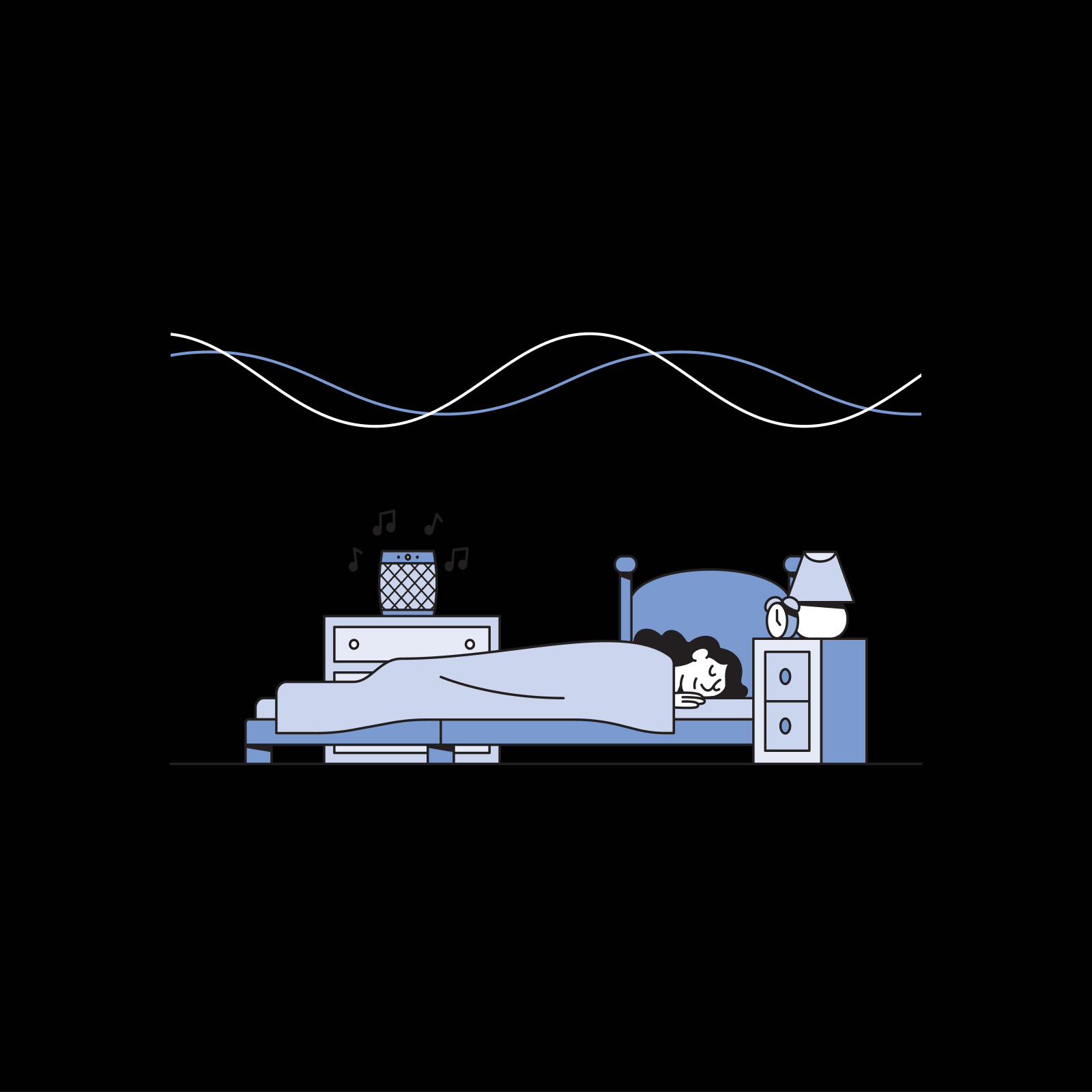 Delta waves supporting deep sleep and sleep quality